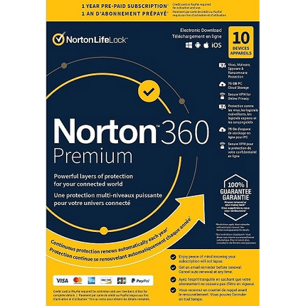 Norton 360 Premium 10 Devices 75 GB Cloud