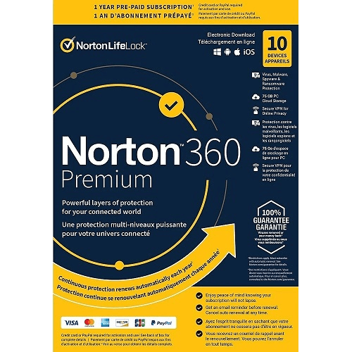 Norton 360 Premium 10 Devices 75 GB Cloud